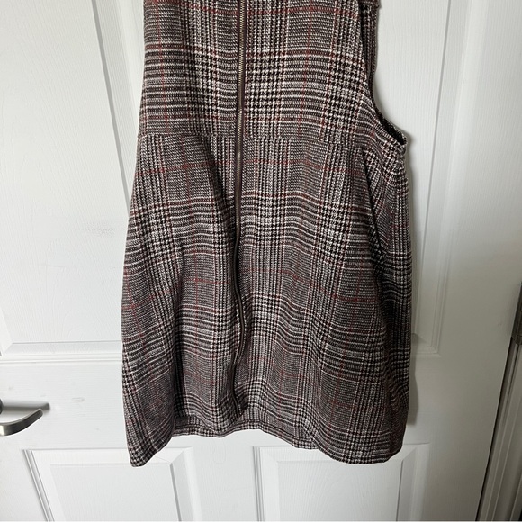 Brown and Gray Sleeveless Square Neck Midi Sundress - Picture 4 of 4